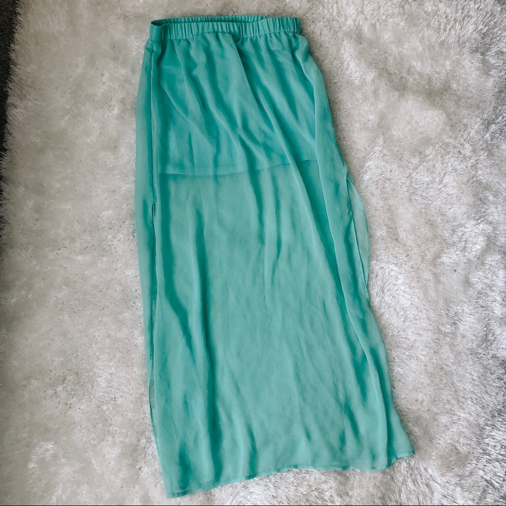 Express Teal Maxi Skirt Size S